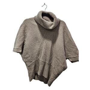 Banana Republic Wool Beige Dolman Cowl Neck Batwing Sweater Turtleneck Size M